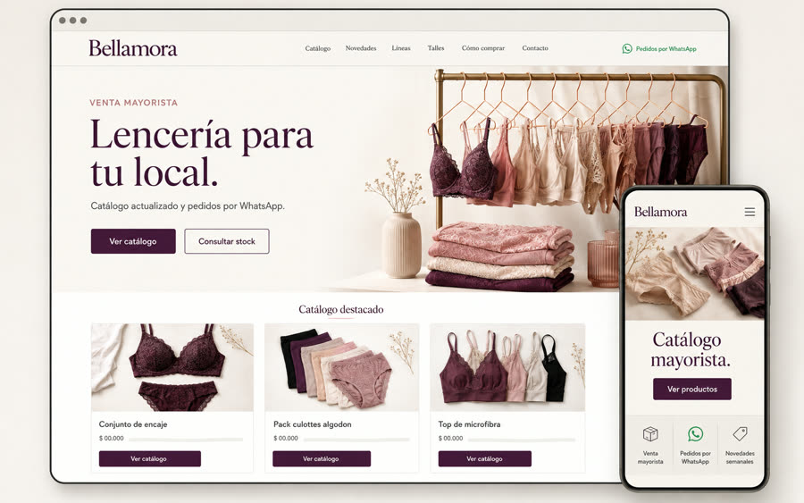 Vista previa de un catálogo digital mayorista